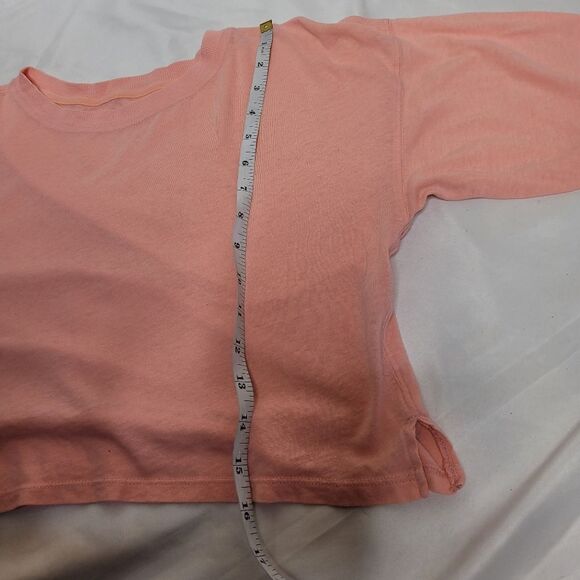 FREE PEOPLE movement peach short sleeve boxy cropped tee shirt XS - Picture 8 of 8